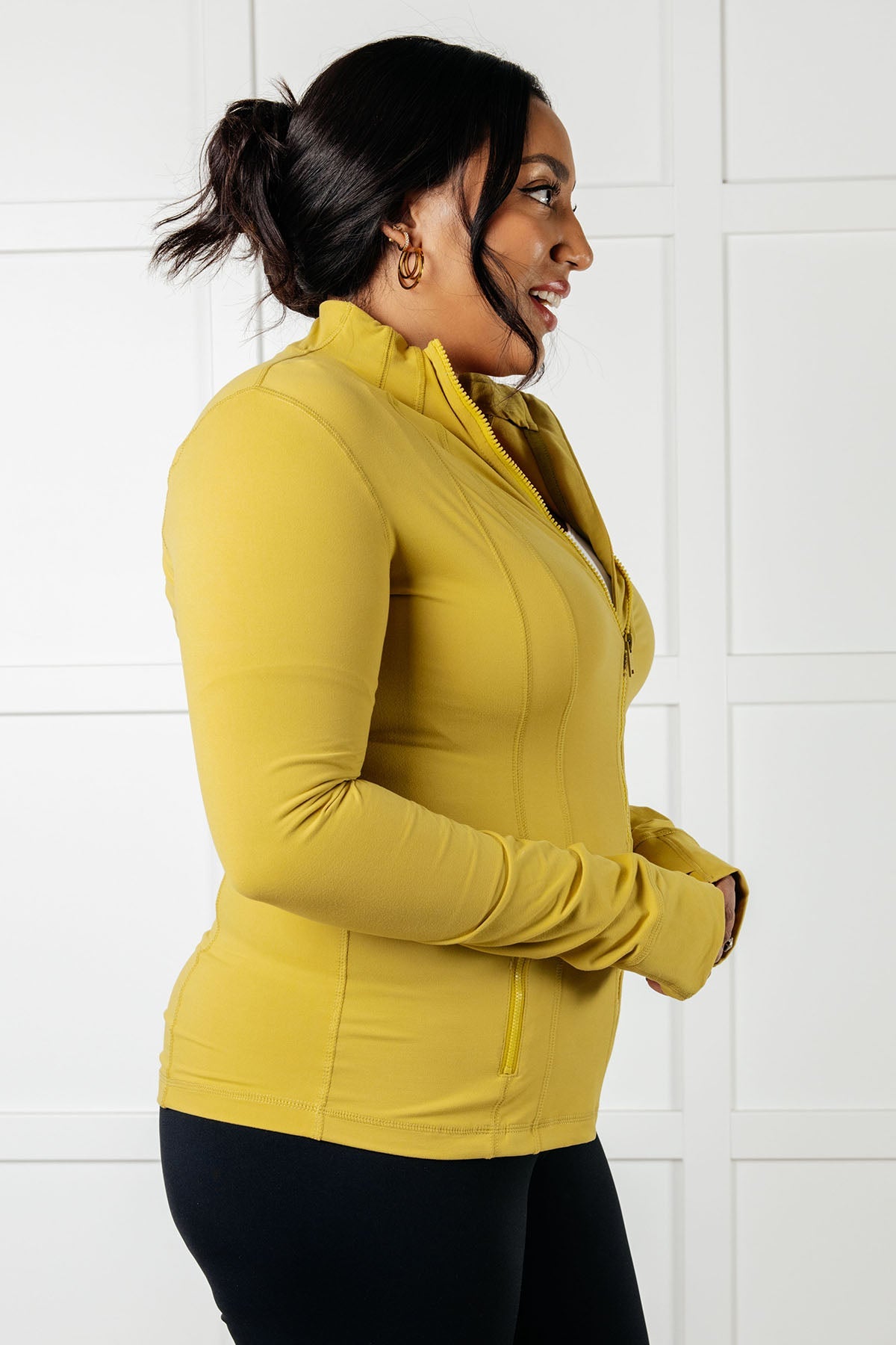 Staying Swift Activewear Jacket in Yellow Pear Southern Soul Collectives