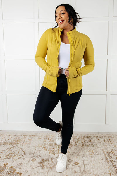 Staying Swift Activewear Jacket in Yellow Pear Southern Soul Collectives