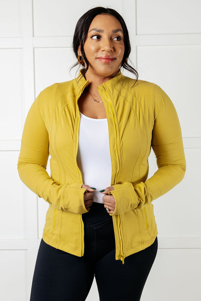 Staying Swift Activewear Jacket in Yellow Pear Southern Soul Collectives