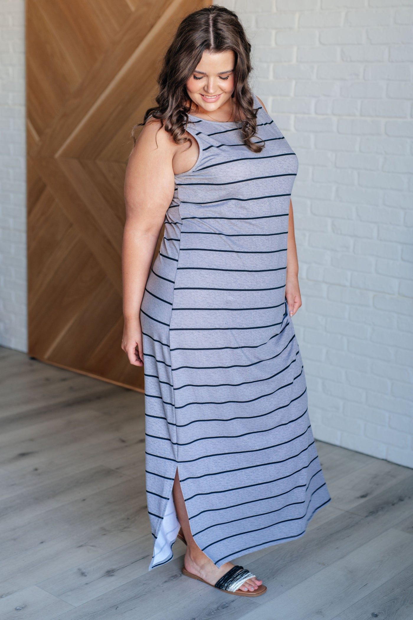 Still Got It Sleeveless Maxi In Gray Southern Soul Collectives