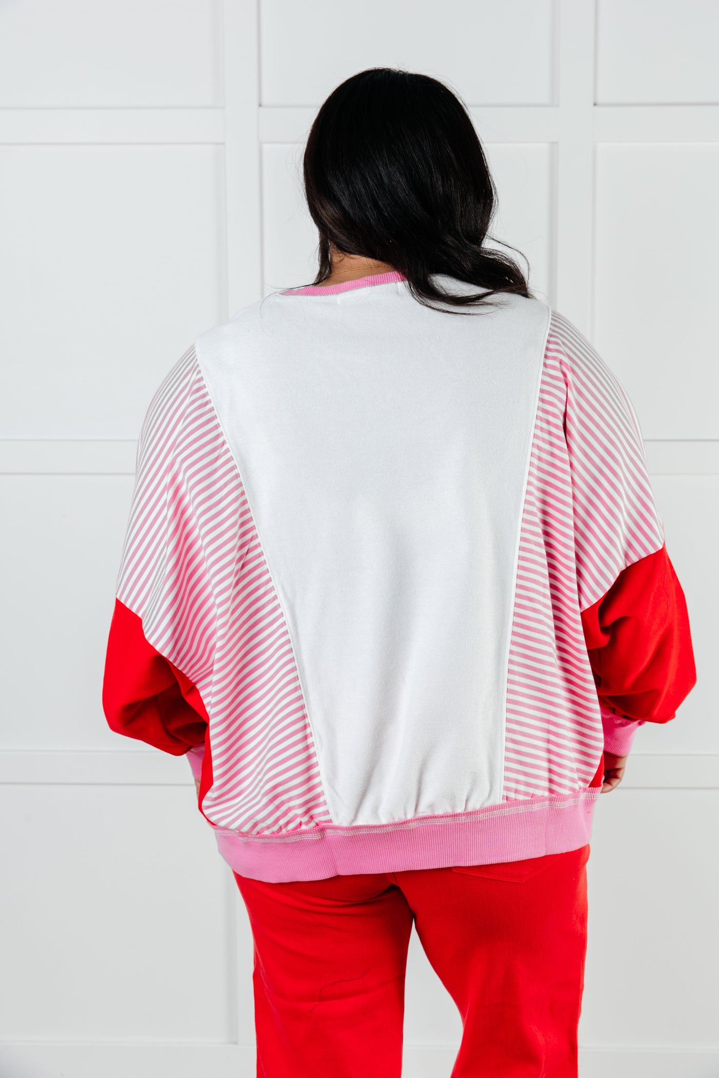 Stripes on My Sleeves Color Block Pullover Southern Soul Collectives