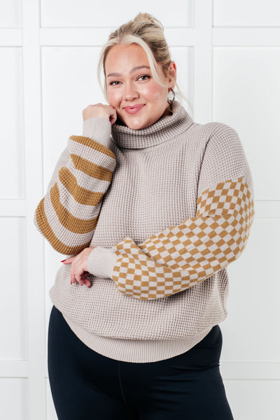 Super Seasonal Patchwork Waffle Knit Sweater Southern Soul Collectives