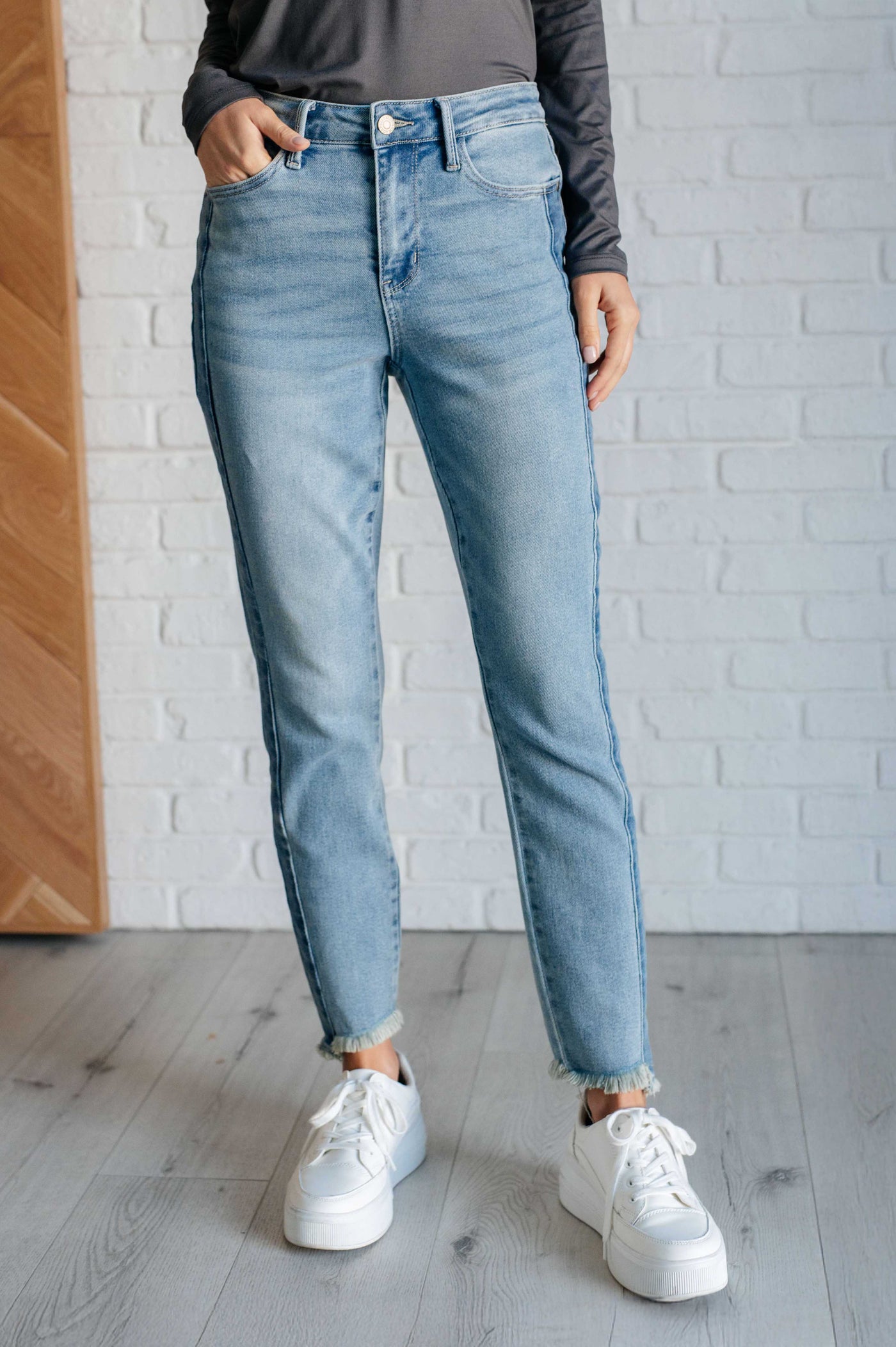 Susan High Rise Side Panel Detail Slim Jeans Southern Soul Collectives