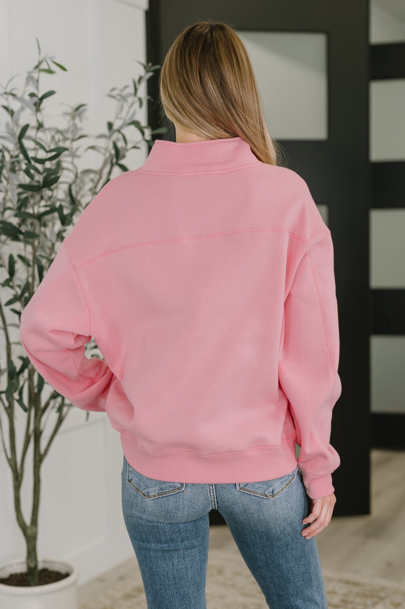 Sweater Weather Half Zip High Neck Pullover in Dark Pink Southern Soul Collectives