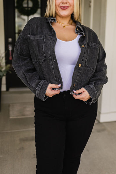 TTYL Black Jean Jacket Womens Southern Soul Collectives 