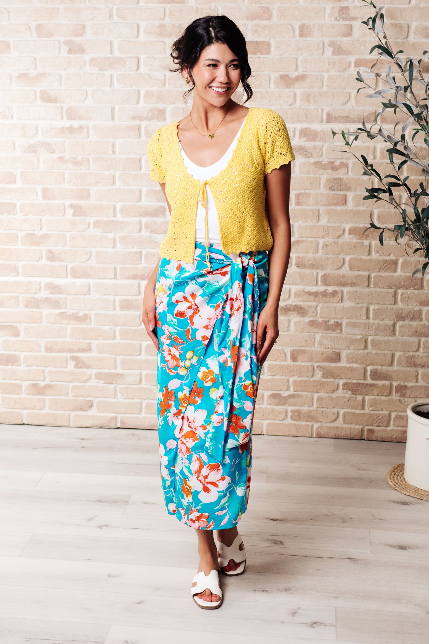 Take Me Outside Wrap Around Skirt in Blue Southern Soul Collectives