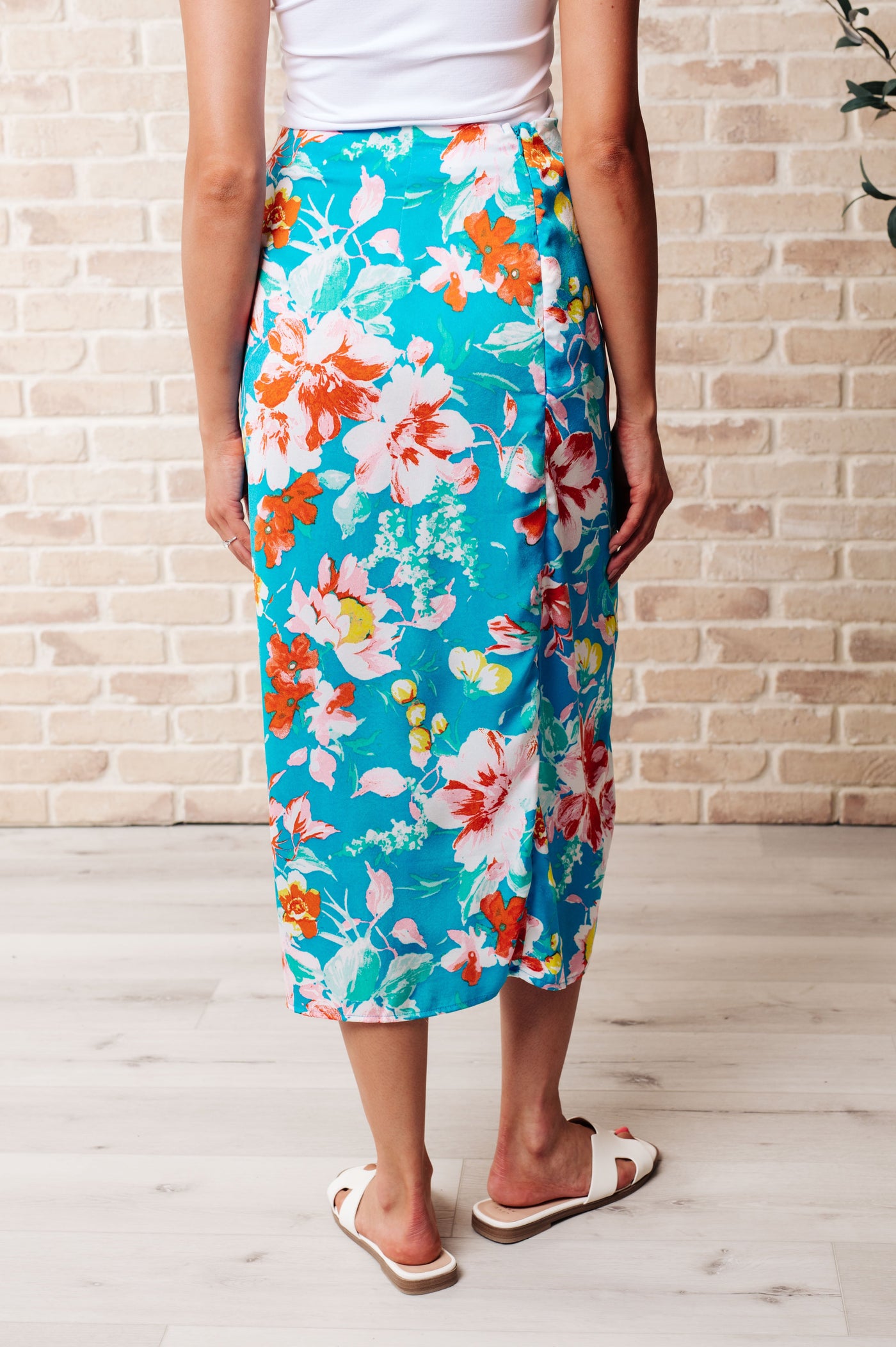 Take Me Outside Wrap Around Skirt in Blue Southern Soul Collectives