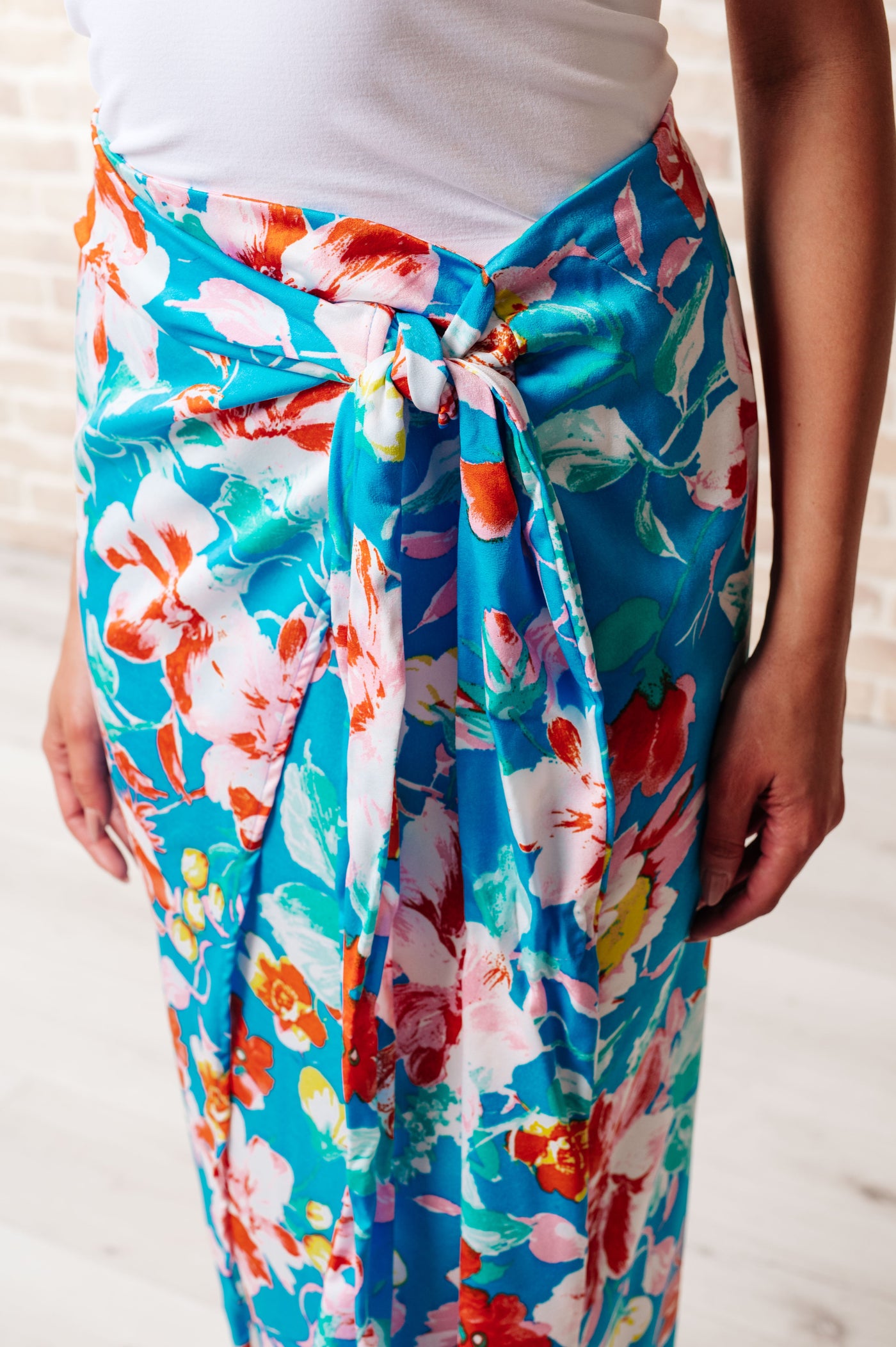 Take Me Outside Wrap Around Skirt in Blue Southern Soul Collectives