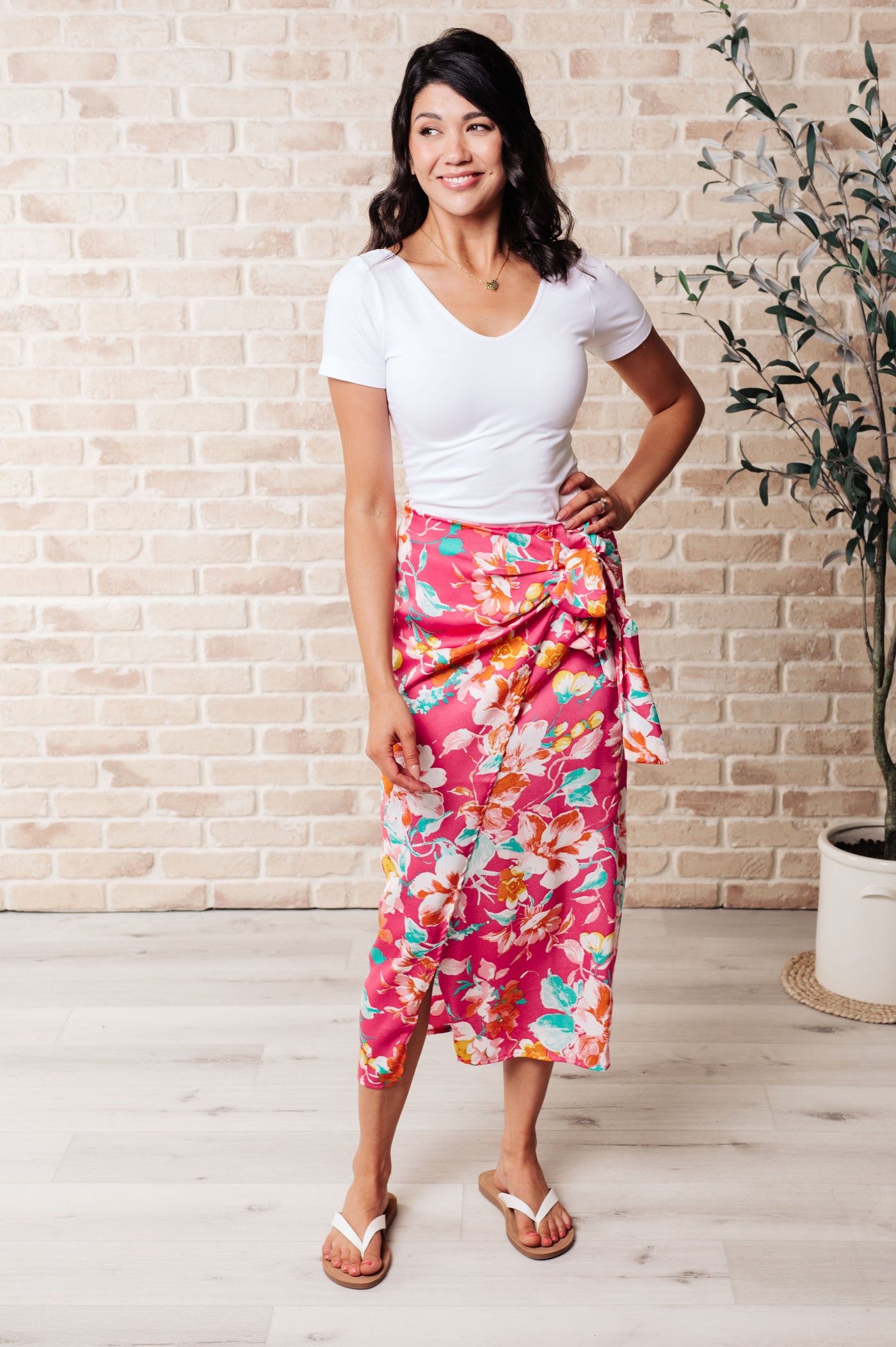 Take Me Outside Wrap Around Skirt in Magenta Southern Soul Collectives