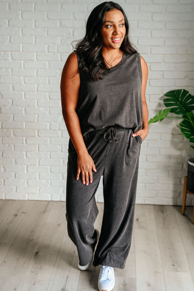 Taking It Easy Tank and Pants Set in Black Southern Soul Collectives