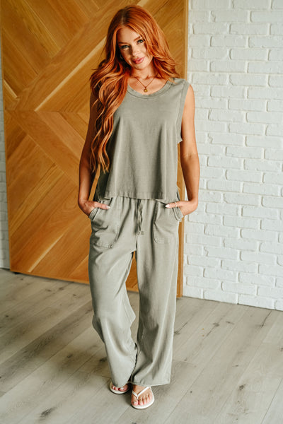 Taking It Easy Tank and Pants Set in Palm Forest Southern Soul Collectives