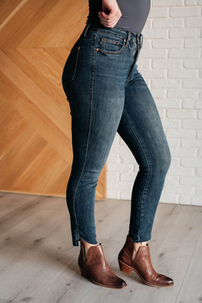 Tessa High Rise Control Top Step Hem Skinny Jeans Southern Soul Collectives