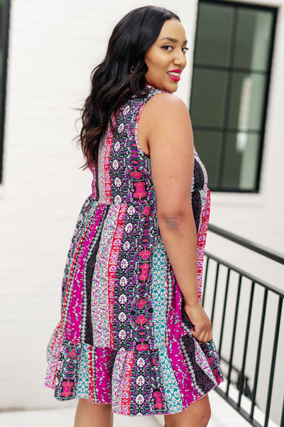 That's So Boho Mixed Print Sleeveless Dress Southern Soul Collectives