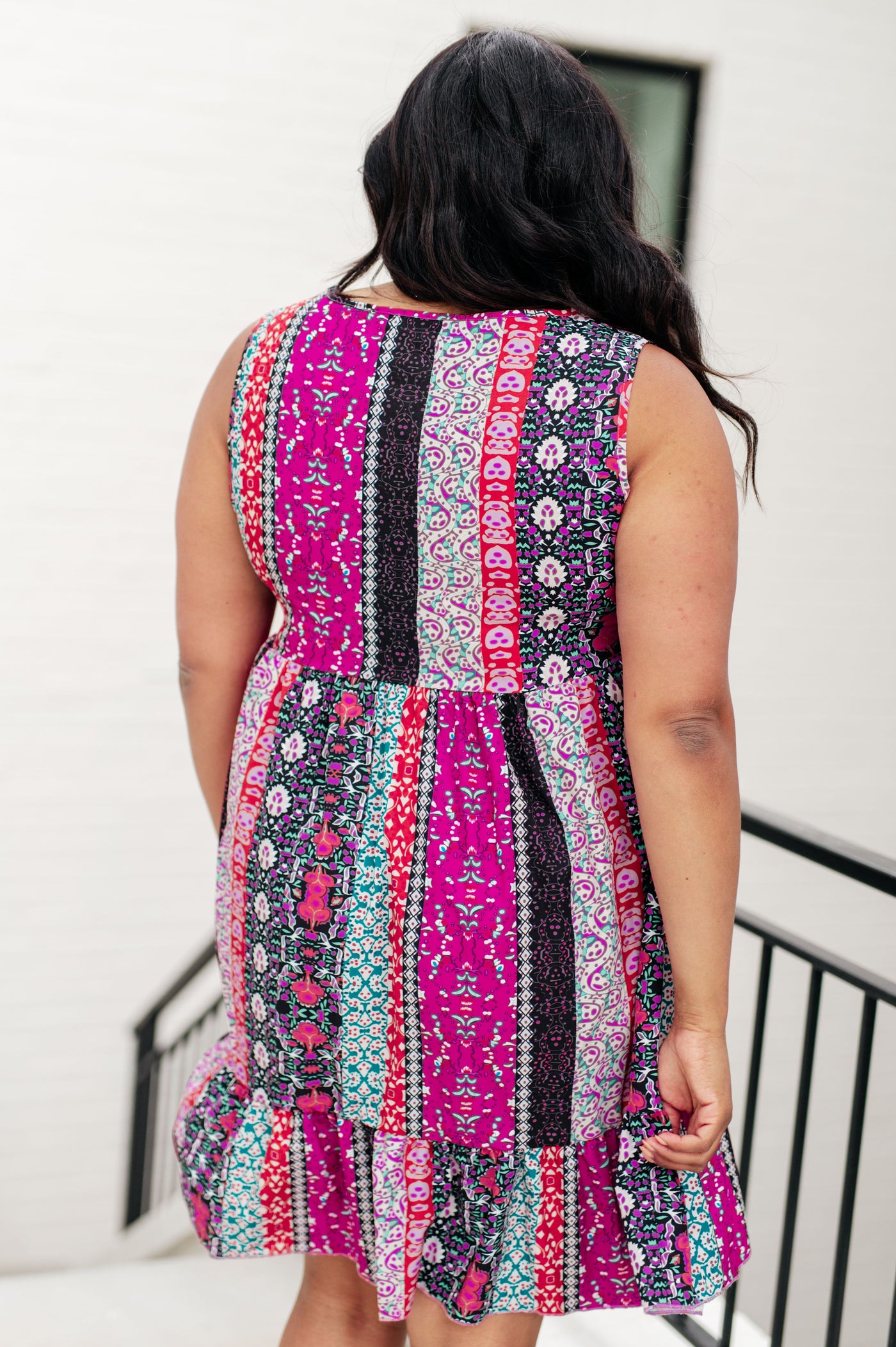 That's So Boho Mixed Print Sleeveless Dress Southern Soul Collectives