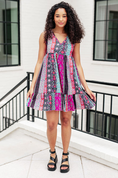 That's So Boho Mixed Print Sleeveless Dress Southern Soul Collectives