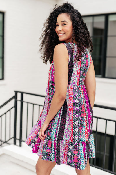 That's So Boho Mixed Print Sleeveless Dress Southern Soul Collectives