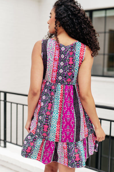 That's So Boho Mixed Print Sleeveless Dress Southern Soul Collectives