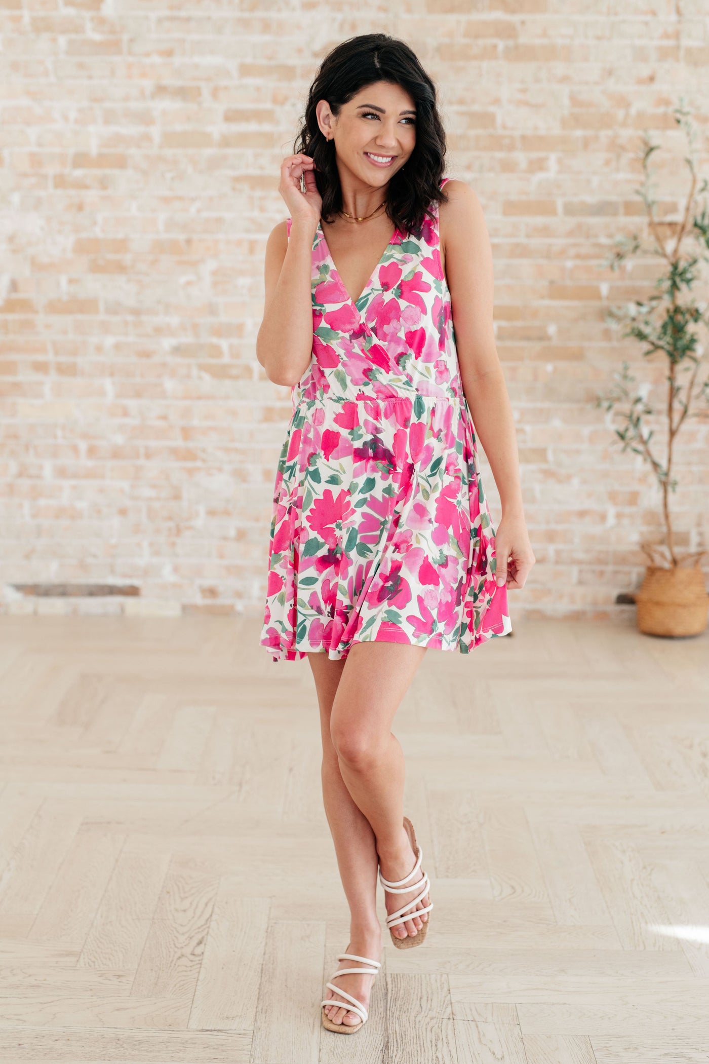The Suns Been Quite Kind V-Neck Dress in Pink Southern Soul Collectives
