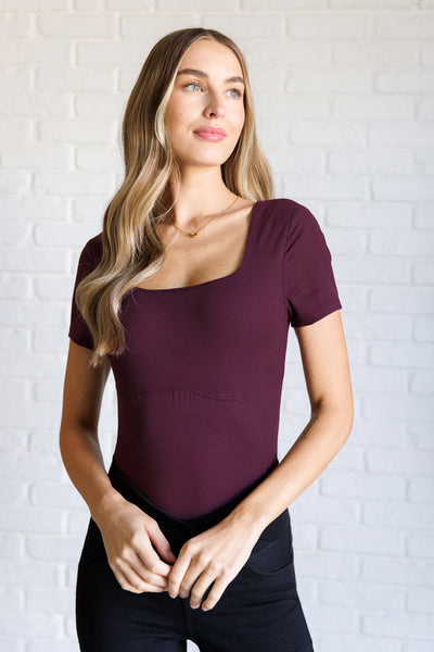 They're Not Like Us Square Neck Bodysuit in Cassis Southern Soul Collectives