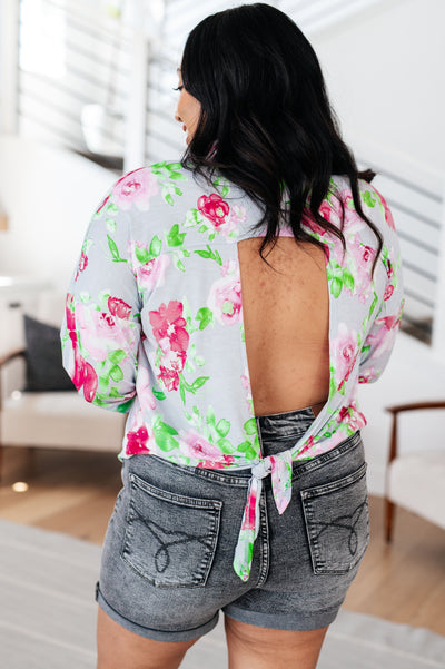 Thinking On It Open Back Floral Top Southern Soul Collectives