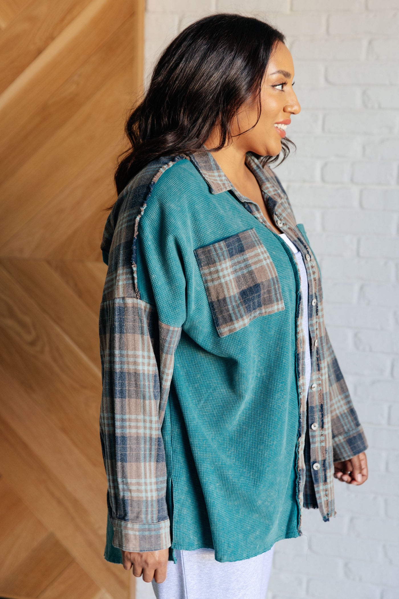 Tied for Time Thermal Plaid Button Up Southern Soul Collectives