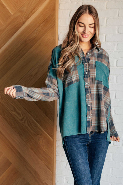 Tied for Time Thermal Plaid Button Up Southern Soul Collectives