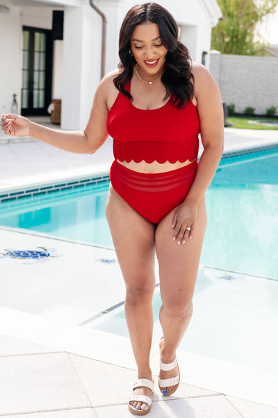 Tonga Scalloped High Waisted Swim Bottoms Southern Soul Collectives