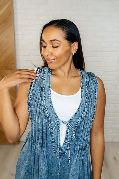 Too Cool For Fools Wide Leg Jumpsuit in Denim Southern Soul Collectives