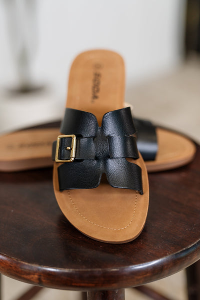Torvi Black Slip on Sandals Southern Soul Collectives
