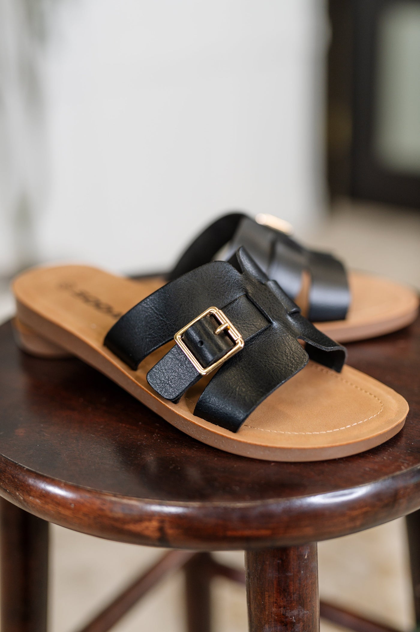 Torvi Black Slip on Sandals Southern Soul Collectives