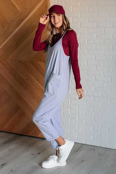 Totally Me Spaghetti Strap Jumpsuit in Heather Grey Southern Soul Collectives