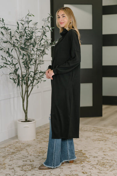 Travel City Scape Turtle Neck Tunic in Black Southern Soul Collectives