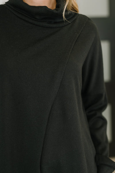 Travel City Scape Turtle Neck Tunic in Black Southern Soul Collectives