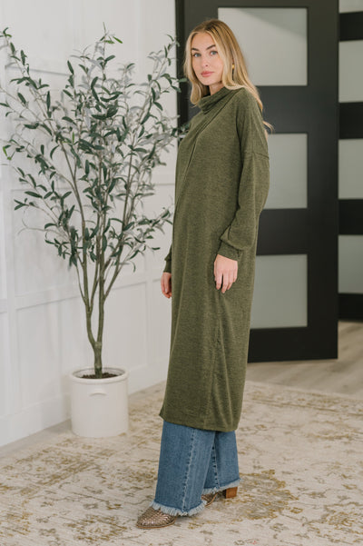 Travel City Scape Turtle Neck Tunic in Olive Southern Soul Collectives