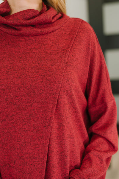 Travel City Scape Turtle Neck Tunic in Wine Southern Soul Collectives