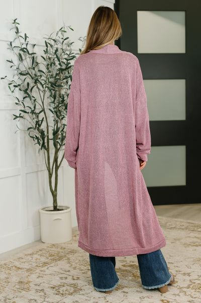 Travel Hideaway Open Front Cardigan in Cashmere Rose Southern Soul Collectives
