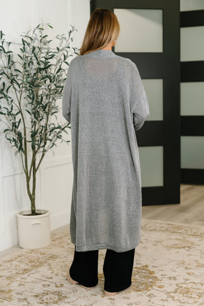 Travel Hideaway Open Front Cardigan in Soft Grey Southern Soul Collectives