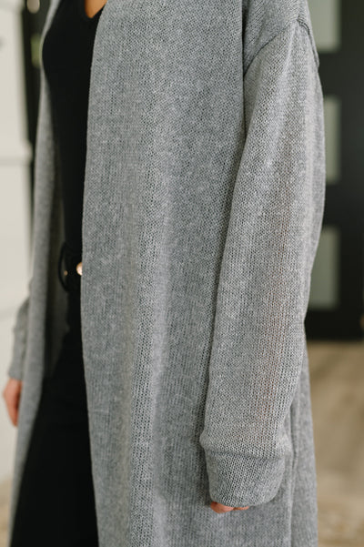 Travel Hideaway Open Front Cardigan in Soft Grey Southern Soul Collectives