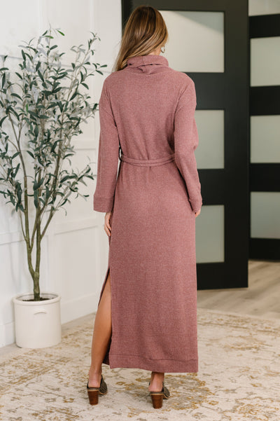 Travel Plush Knit Dress in Autumn Berry Southern Soul Collectives