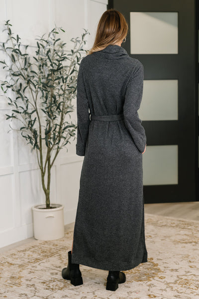 Travel Plush Knit Dress in Charcoal Southern Soul Collectives