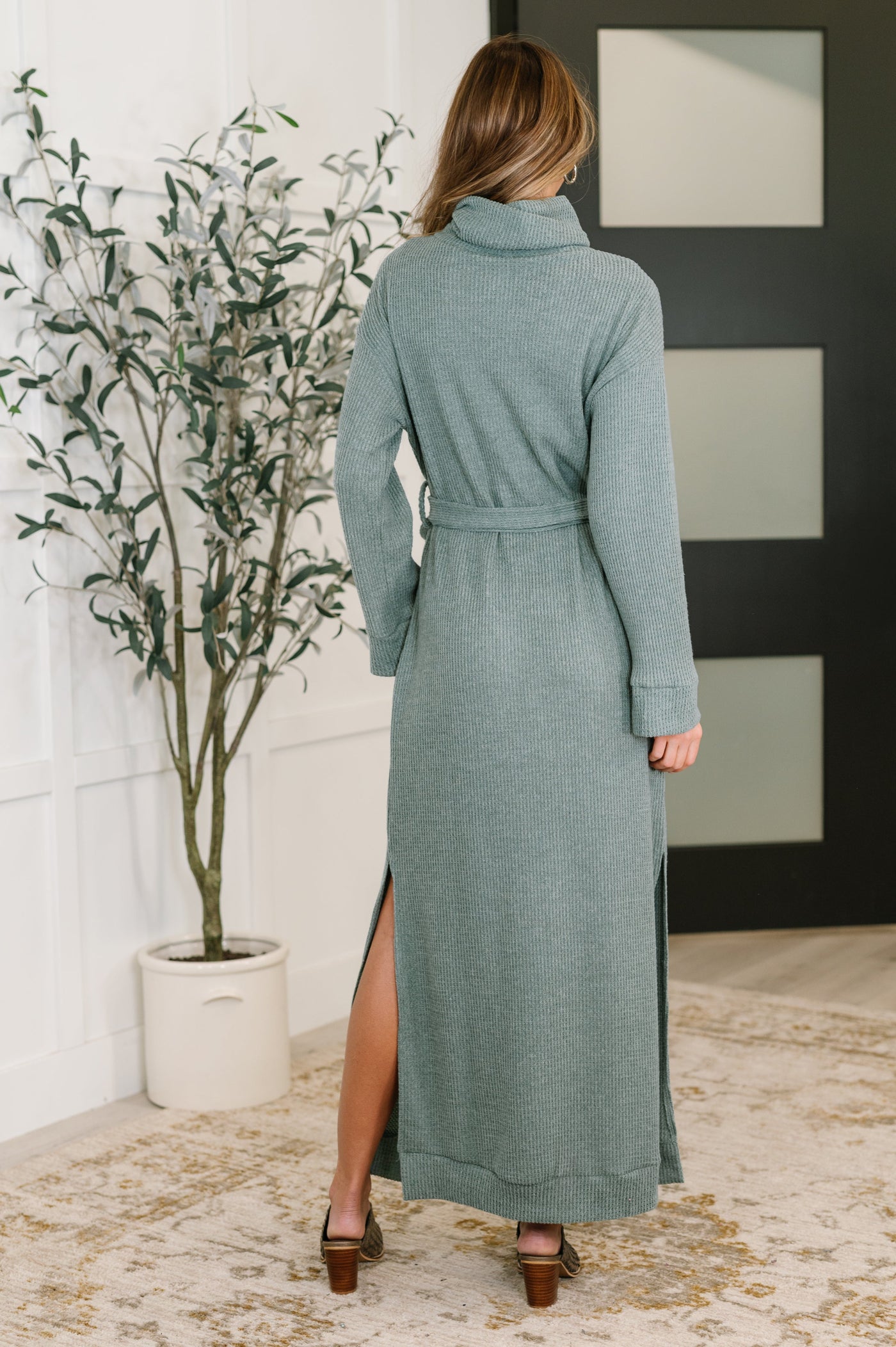 Travel Plush Knit Dress in Soft Teal Southern Soul Collectives