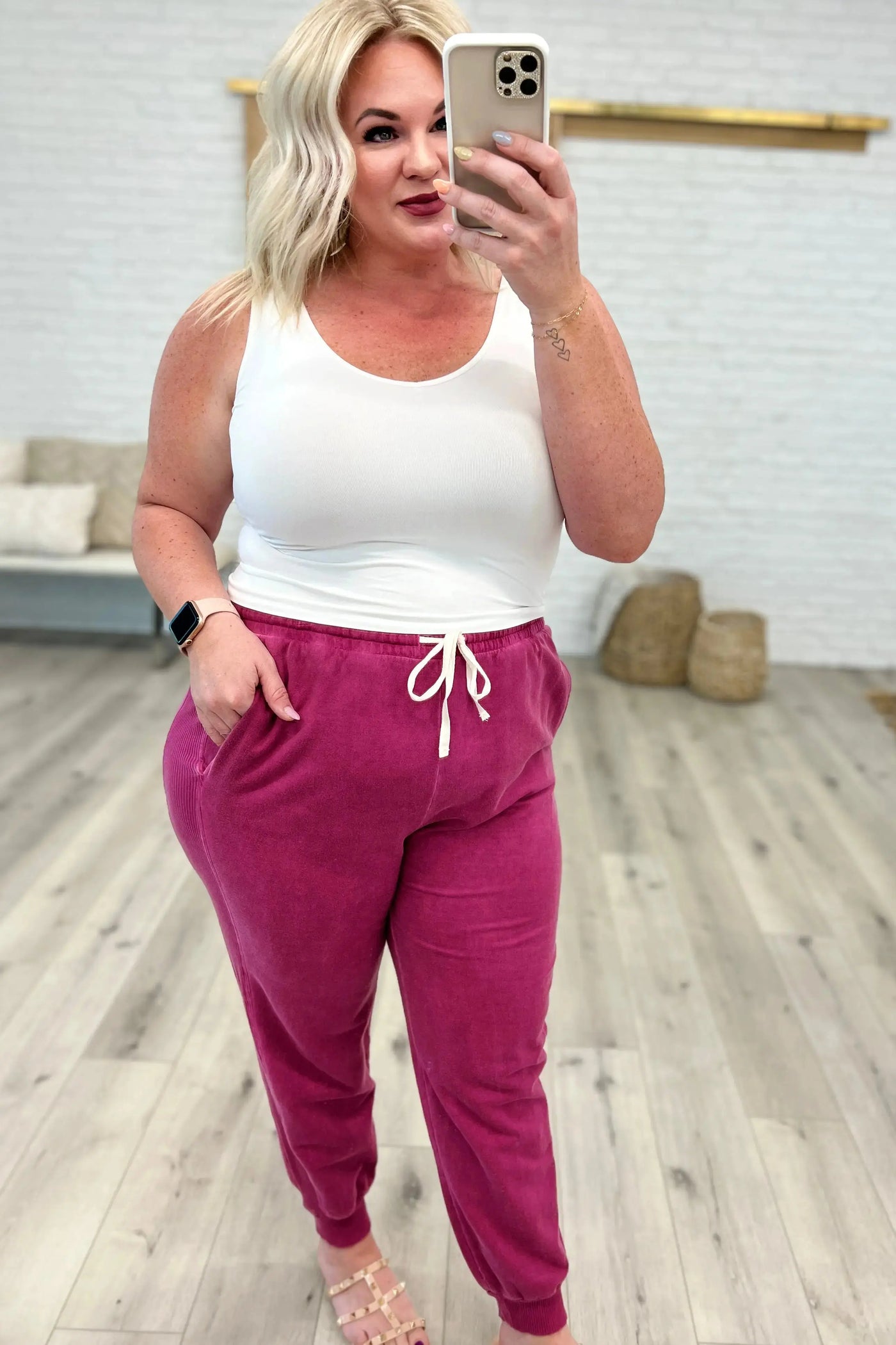 Unconditional Comfort Joggers in Magenta Womens Southern Soul Collectives