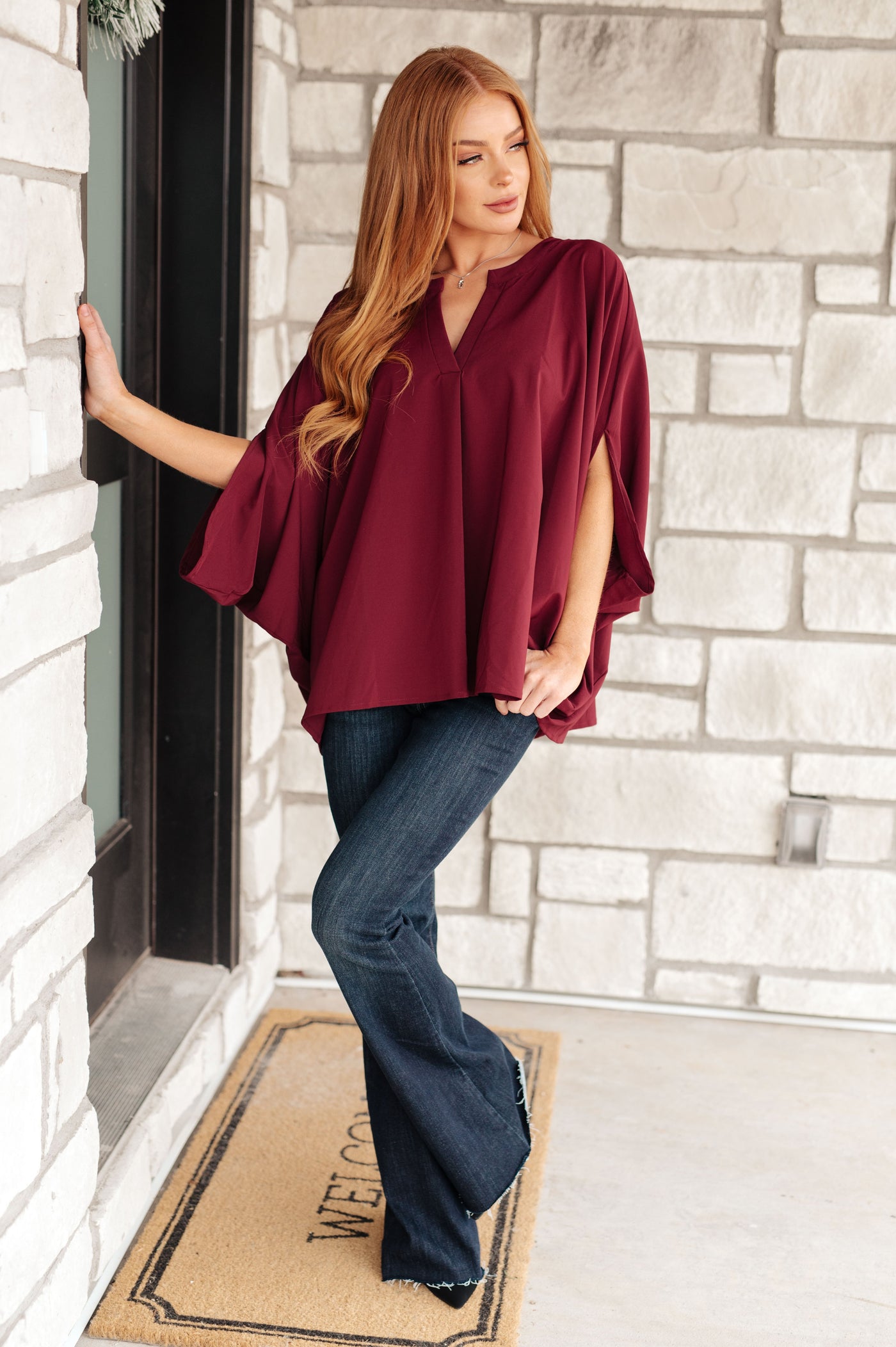 Universal Philosophy Blouse in Wine Southern Soul Collectives