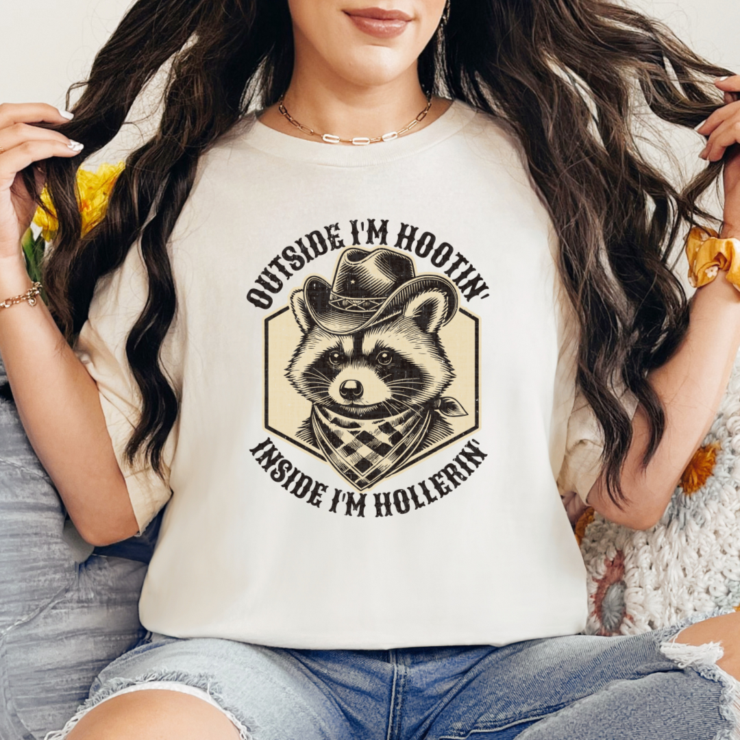 Outside I'm Hootin' Inside I'm Hollerin' Graphic Tee Southern Soul Collectives