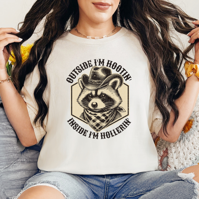 Outside I'm Hootin' Inside I'm Hollerin' Graphic Tee Southern Soul Collectives