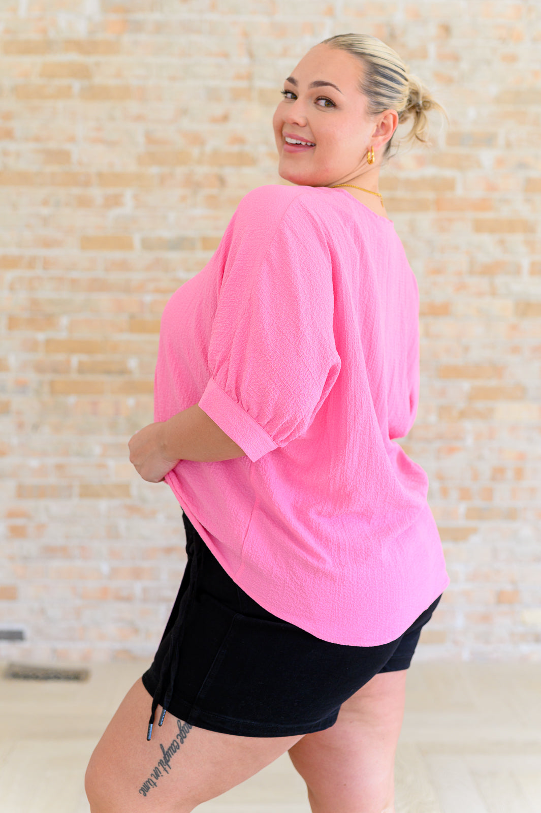 Up For Anything V-Neck Blouse in Pink Southern Soul Collectives