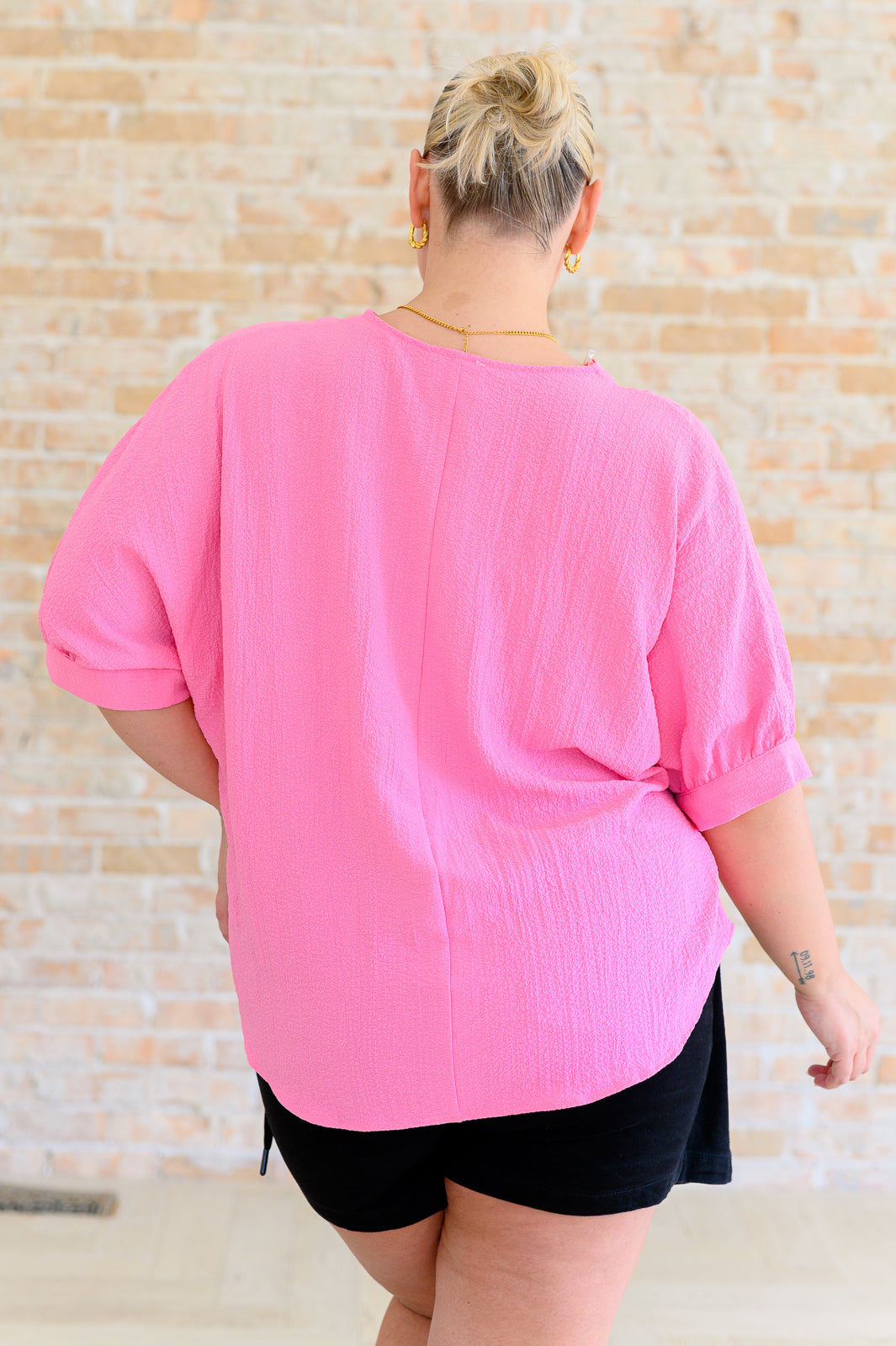 Up For Anything V-Neck Blouse in Pink Southern Soul Collectives