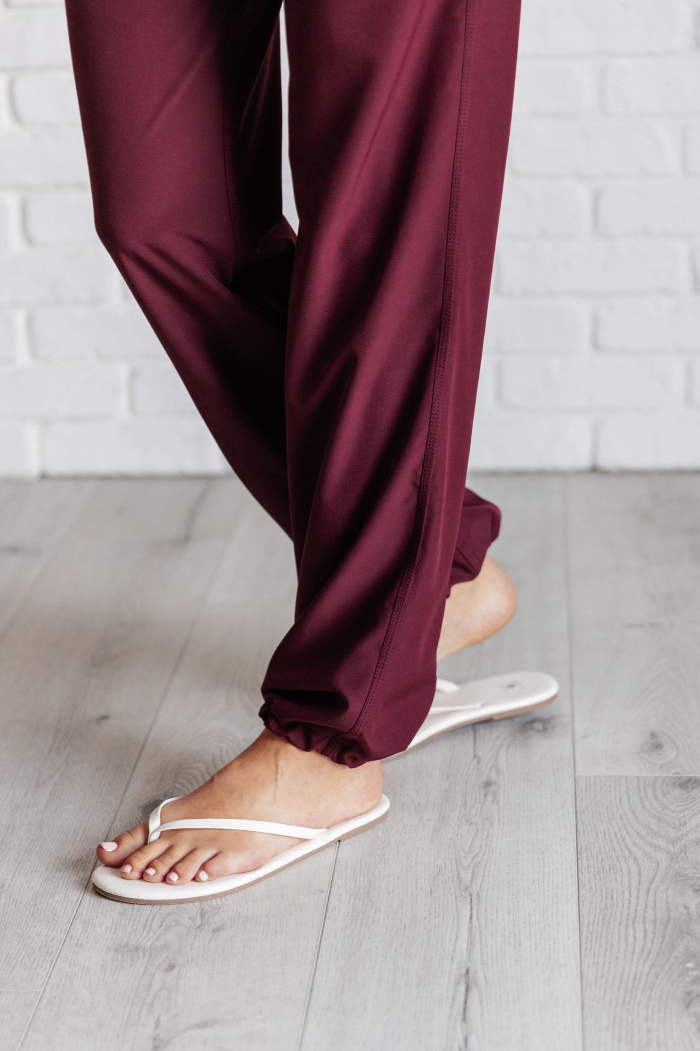 Runner's High Drawstring Joggers in Red Merlot Southern Soul Collectives