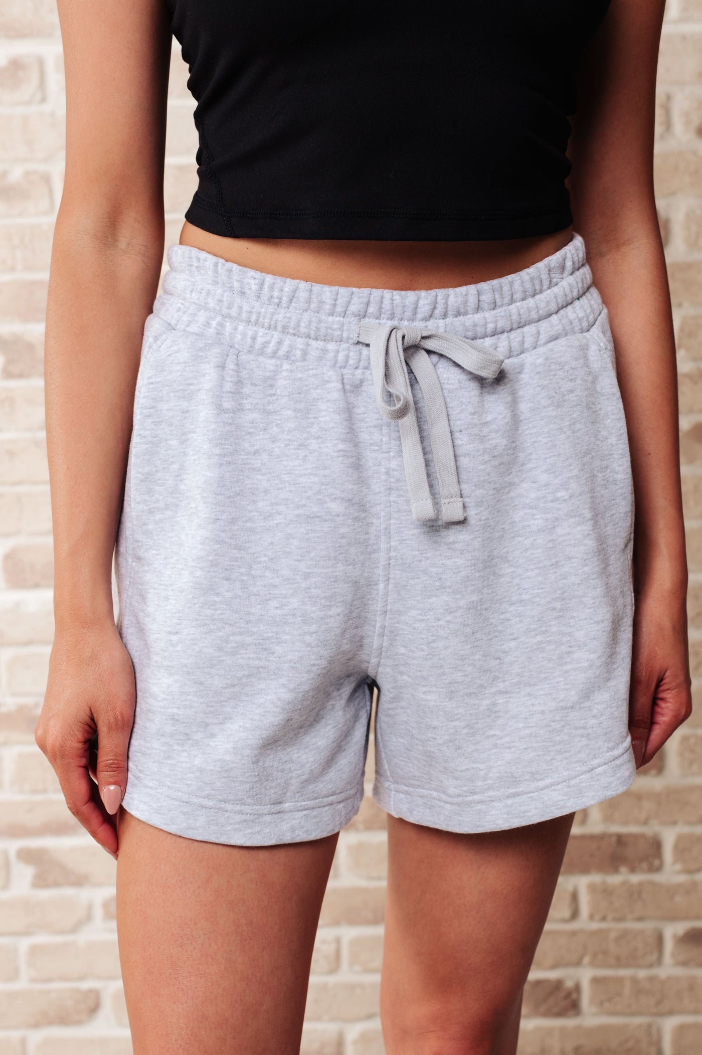 We're Only Getting Better Drawstring Shorts in Grey Southern Soul Collectives