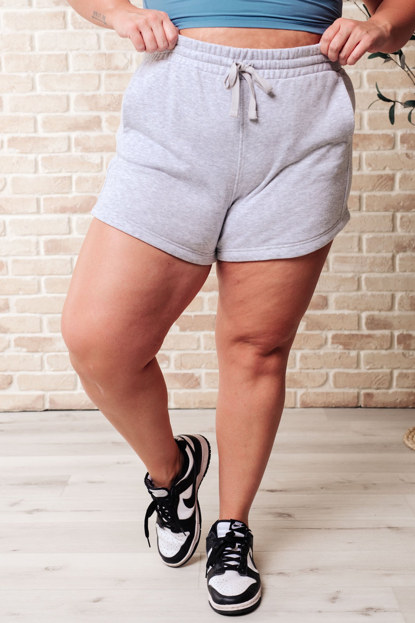 We're Only Getting Better Drawstring Shorts in Grey Southern Soul Collectives